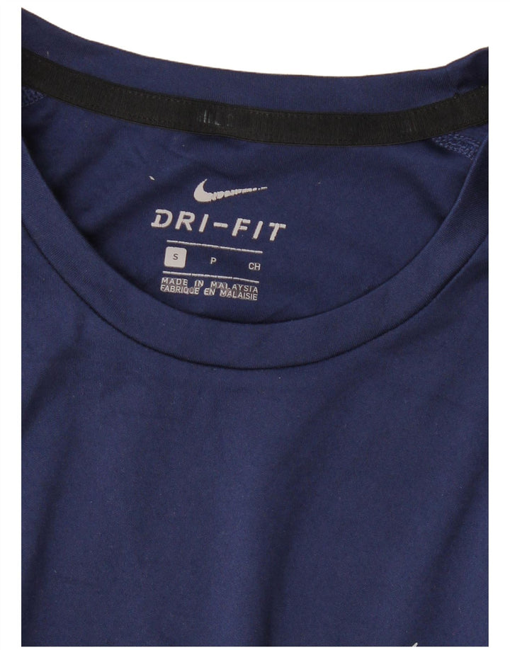 Camiseta Nike Masculina Dri Fit Top Pequena Azul Marinho