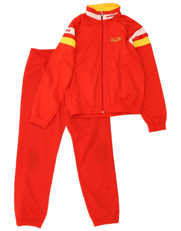 Errea Mens Full Tracksuit Pequeno Poliéster Colorblock Vermelho