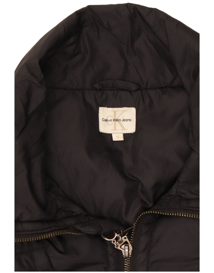Jaqueta bomber feminina Calvin Klein Jeans UK 10 pequena preta poliéster