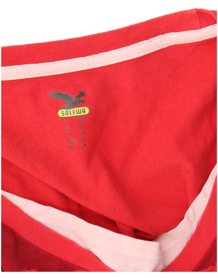 Camiseta feminina SALEWA UK 14 médio vermelho floral