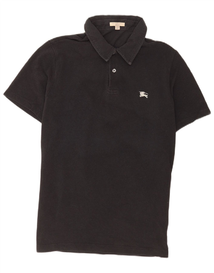 Camisa polo masculina Burberry média preta