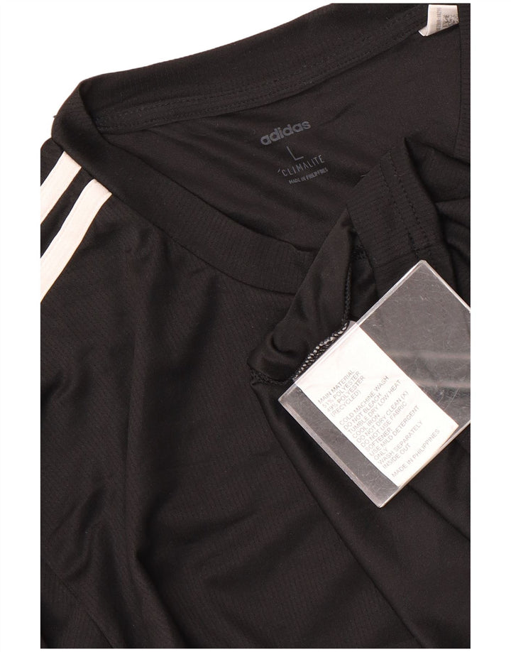 Adidas Mens Climalite Top Manga Longa Grande Poliéster Preto