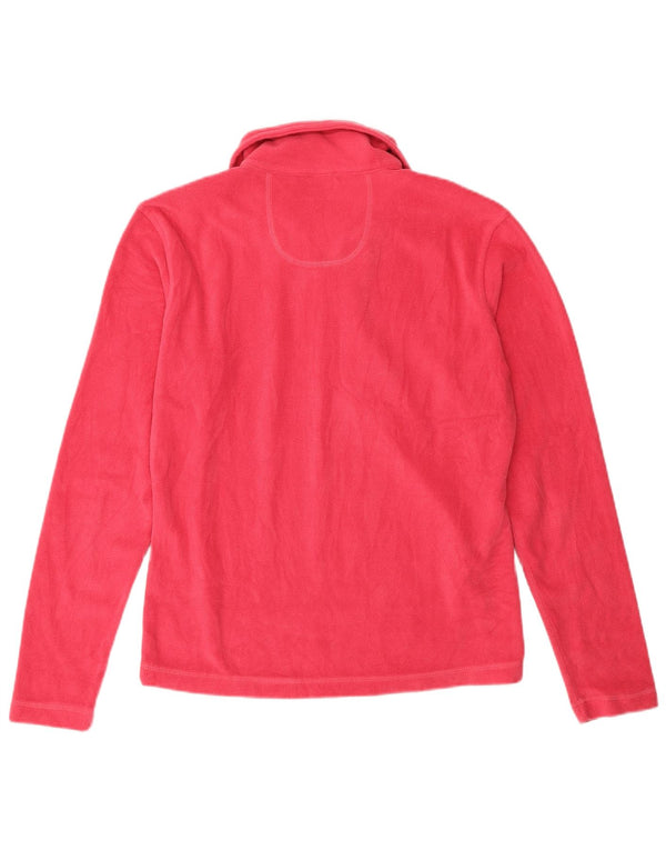 Diadora Womens Zip Neck Fleece Jumper UK 16 Grande Rosa Poliéster