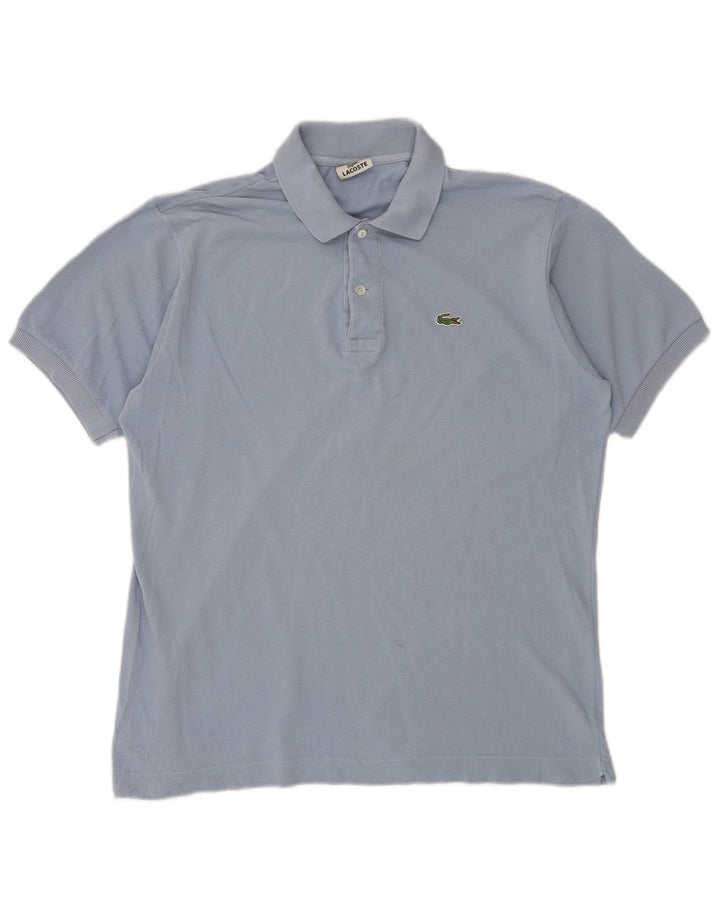 Camisa polo masculina Lacoste tamanho 5 grande algodão azul