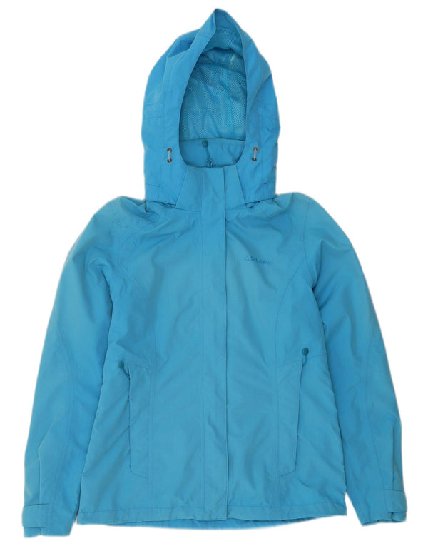 Jaqueta de chuva com capuz feminina Schoffel UK 10 poliéster azul pequeno