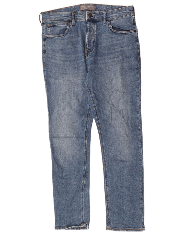 French Connection Masculino Slim Jeans W34 L30 Azul Algodão