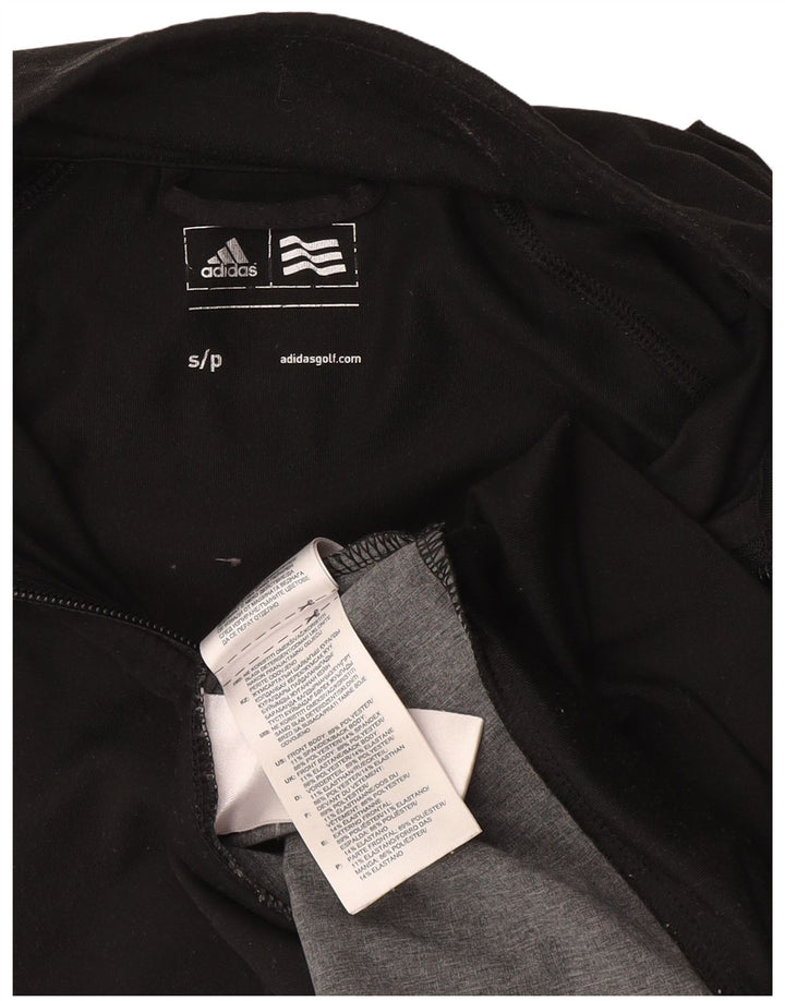 Adidas Womens Abstract Pattern Tracksuit Top Jacket UK 10 Pequeno Preto