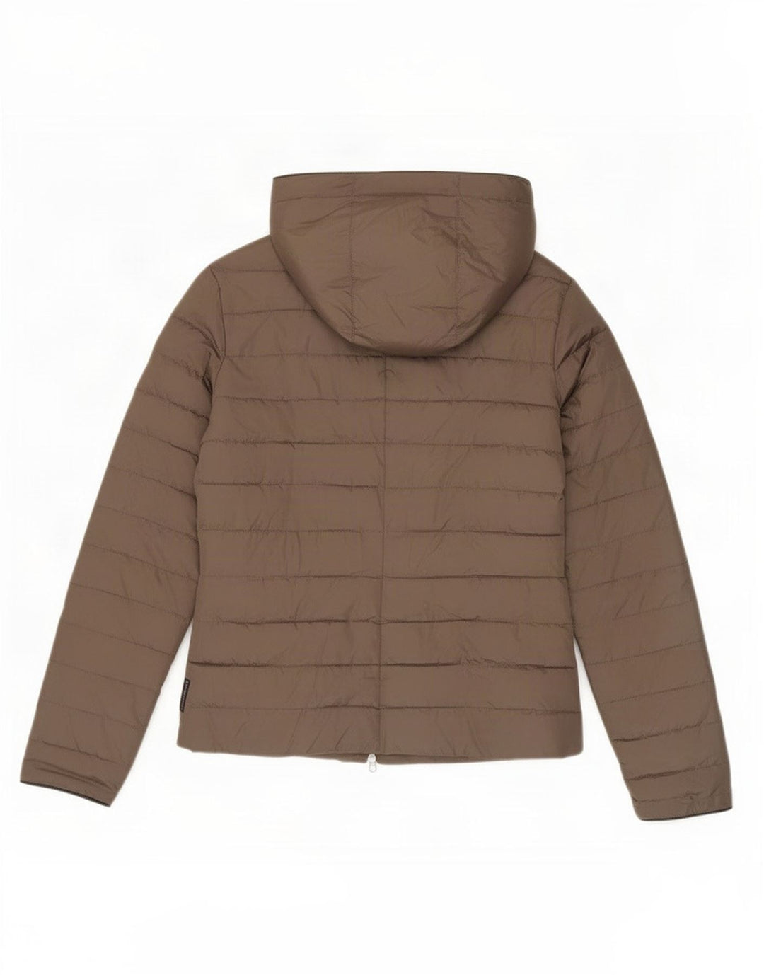 Jaqueta acolchoada com capuz feminino Armani Jeans IT 42 poliéster marrom médio