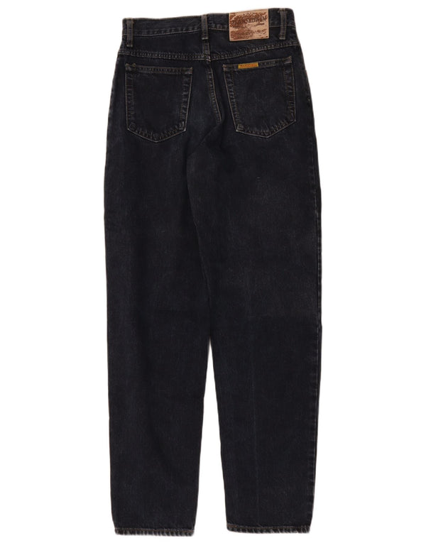 Calça jeans feminina vintage cintura alta W28 L30 azul marinho