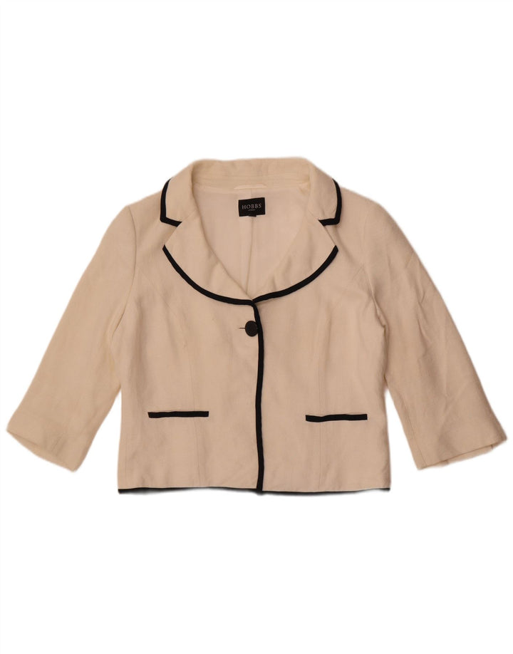 Hobbs feminino manga 3/4 conjunto de 2 peças Reino Unido 16 grande viscose branca