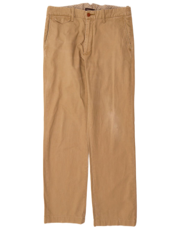 Dockers Mens Straight Chino Trousers W33 L32 Beige Cotton