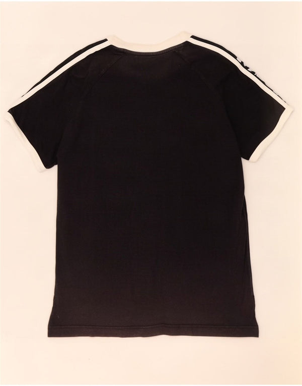 Adidas Mens Camiseta Top Pequeno Algodão Preto