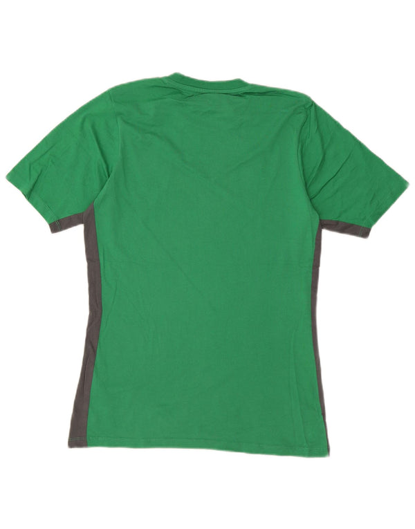 Umbro Mens Ludogorets Camiseta Top Pequeno Verde Colorblock Algodão