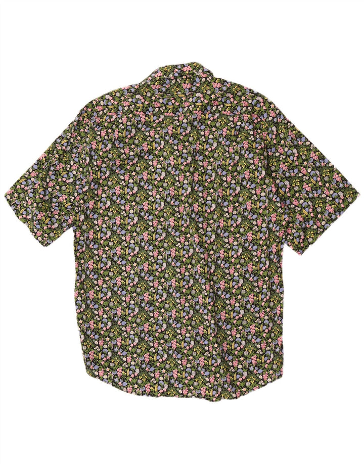 Camisa masculina de manga curta Daniel Dodd grande verde floral