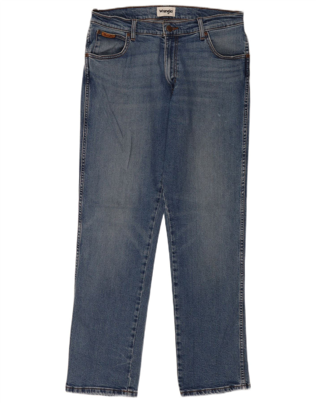 Wrangler Masculino Texas Straight Jeans W34 L32 Azul Algodão