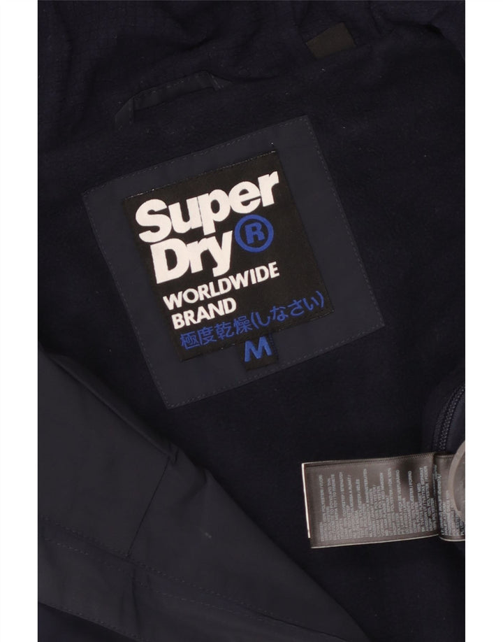 Jaqueta anorak masculina SUPERDRY com capuz Reino Unido 38 bloco colorido azul marinho médio