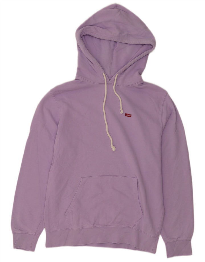 Suéter com capuz masculino Levi's Standard médio roxo algodão
