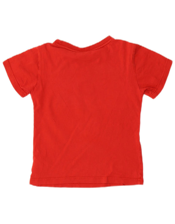 Camiseta Adidas Meninos Graphic Top 7-8 Anos Algodão Vermelho