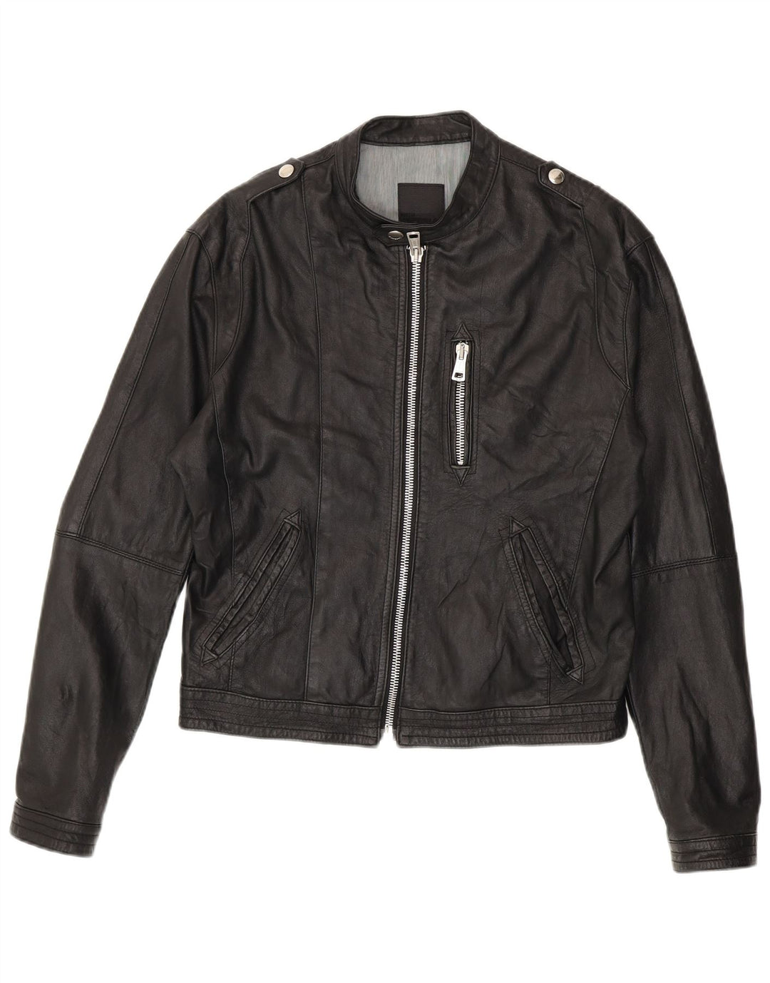 Jaqueta de couro militar feminina imperial IT 48 XL preta