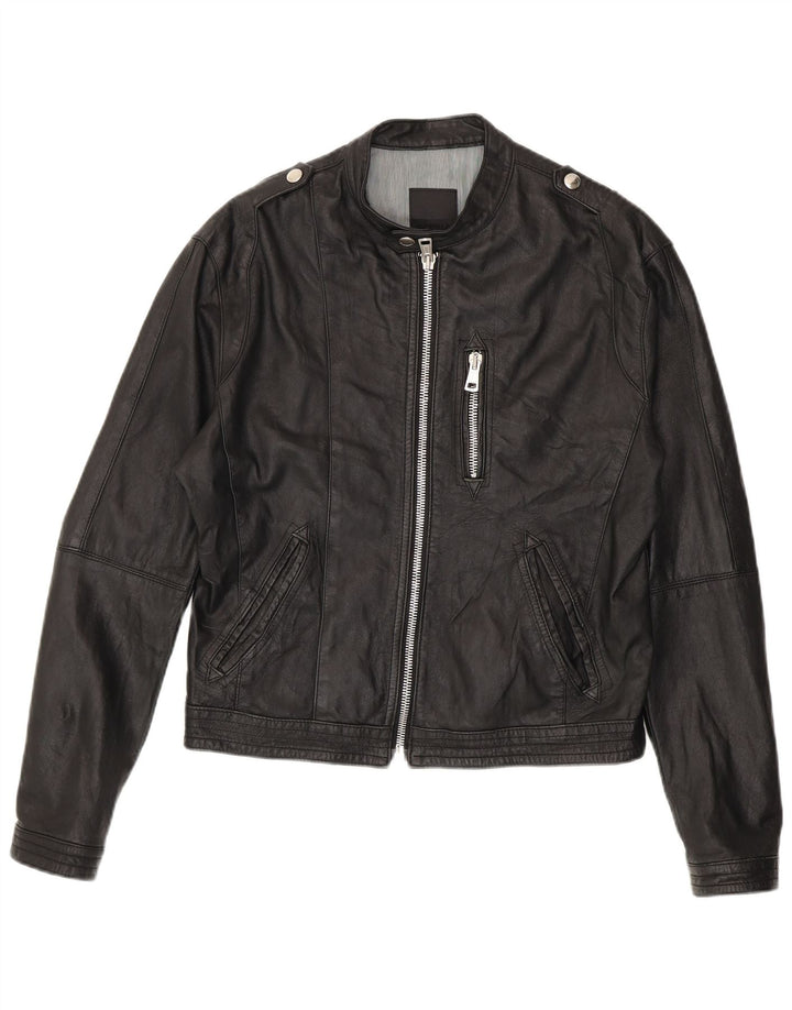 Jaqueta de couro militar feminina imperial IT 48 XL preta