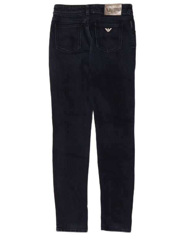 Armani feminino slim jeans W26 L29 algodão azul marinho