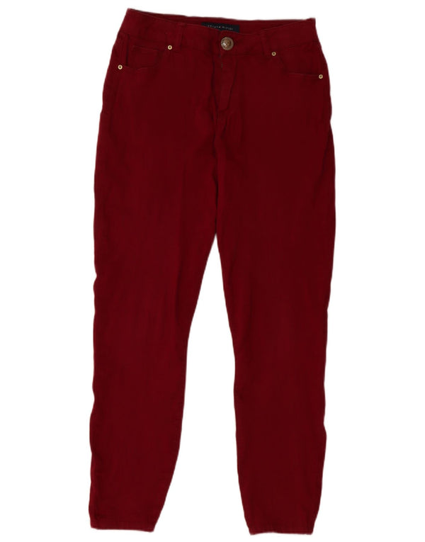 Tommy Hilfiger Calças casuais slim para meninas 5-6 anos W28 L26 algodão vermelho
