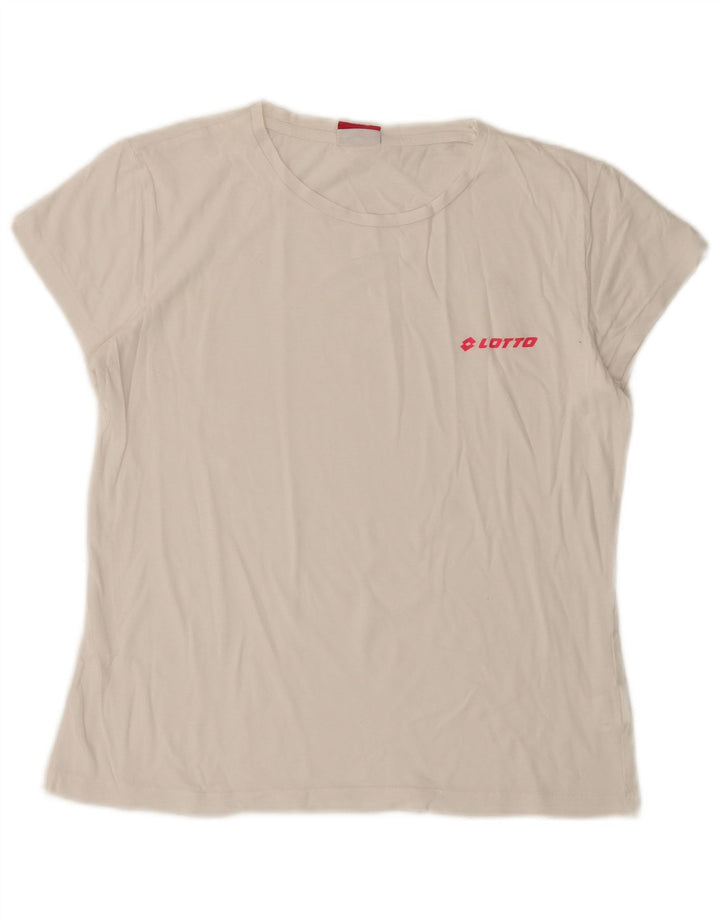 Camiseta feminina LOTTO UK 10 algodão branco pequeno