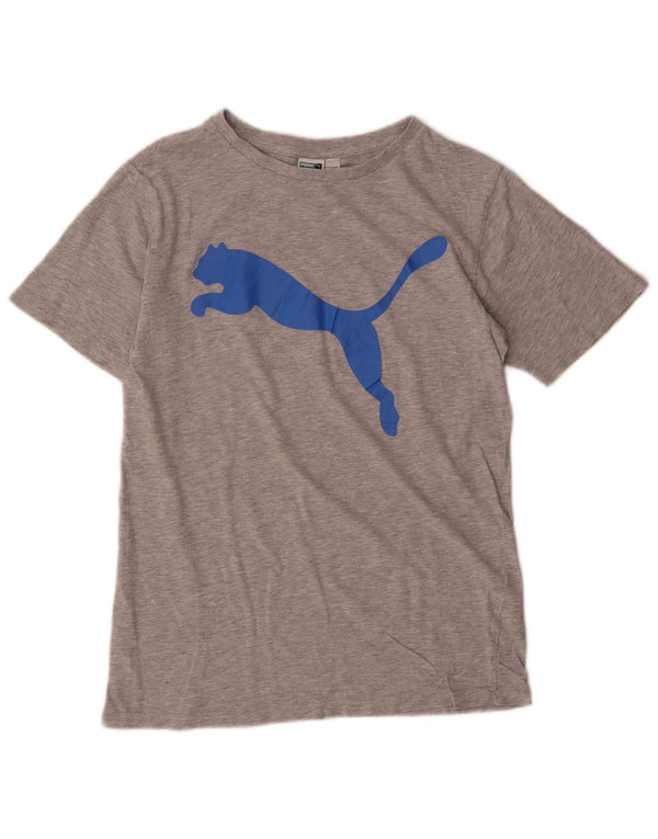Camiseta Puma Menino Graphic Top 15-16 Anos XL Cinza Salpicado