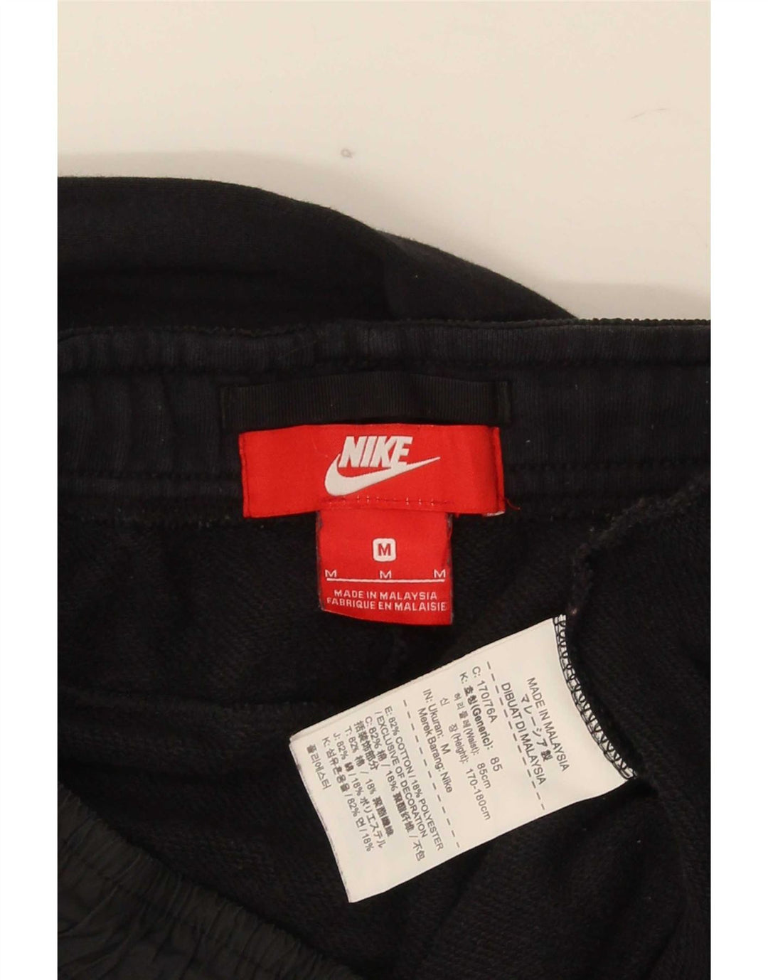 Calça de treino masculina Nike joggers médio preto algodão