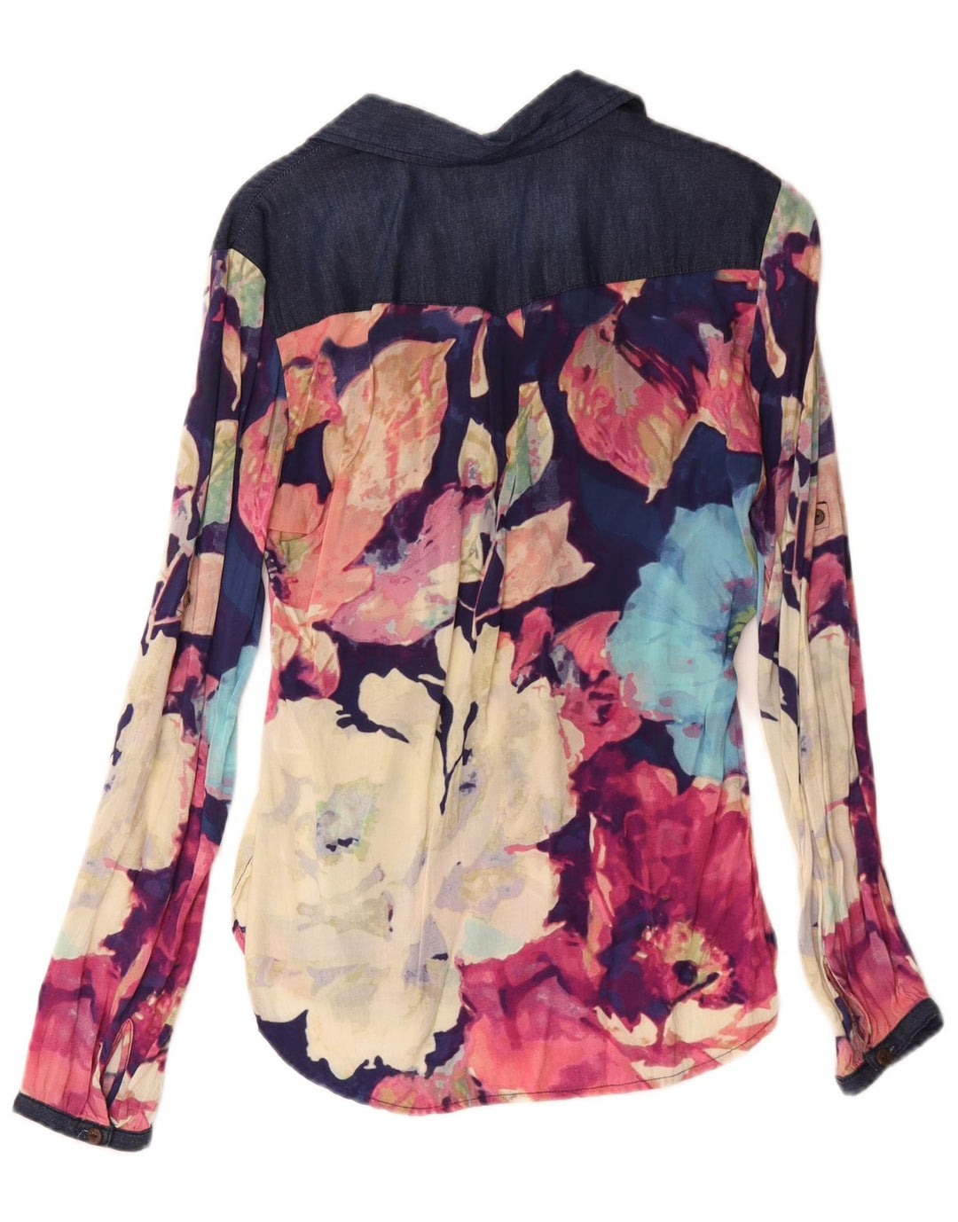 Blusa feminina pulôver Desigual Reino Unido 10 pequena floral multicolorida