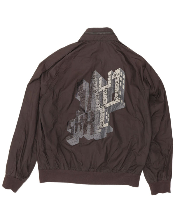 Jaqueta bomber masculina com capuz gráfico Puma UK 40 esportes grandes de poliéster preto