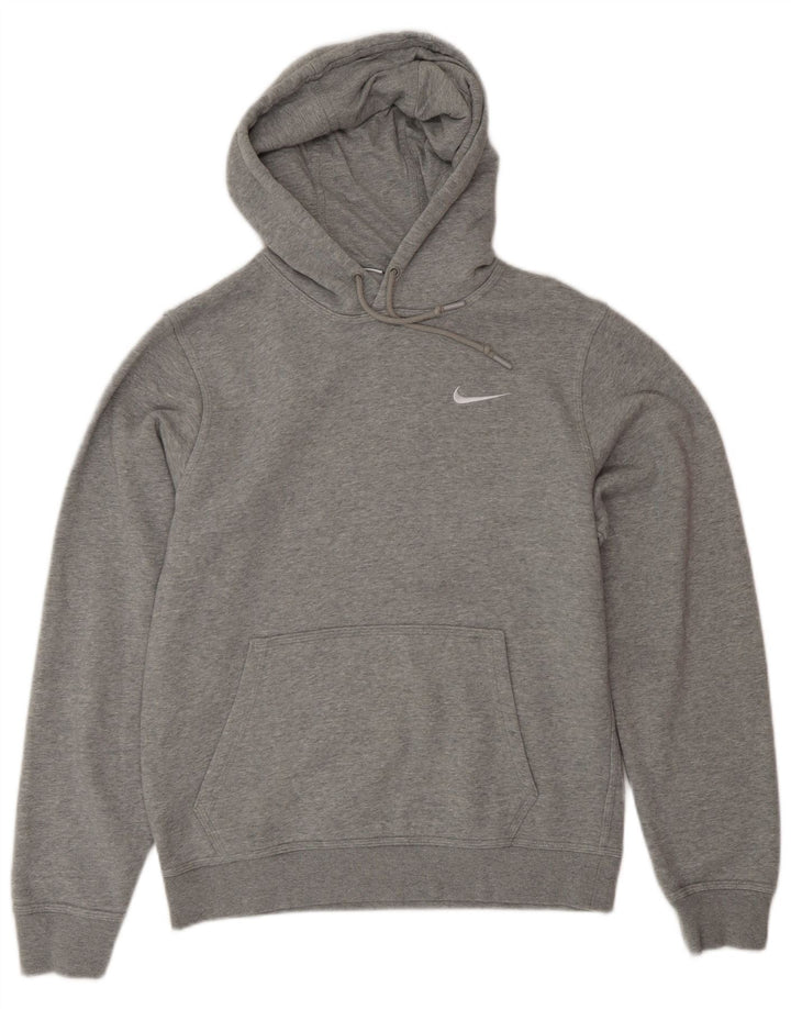 Jumper com capuz masculino Nike pequeno algodão manchado cinza