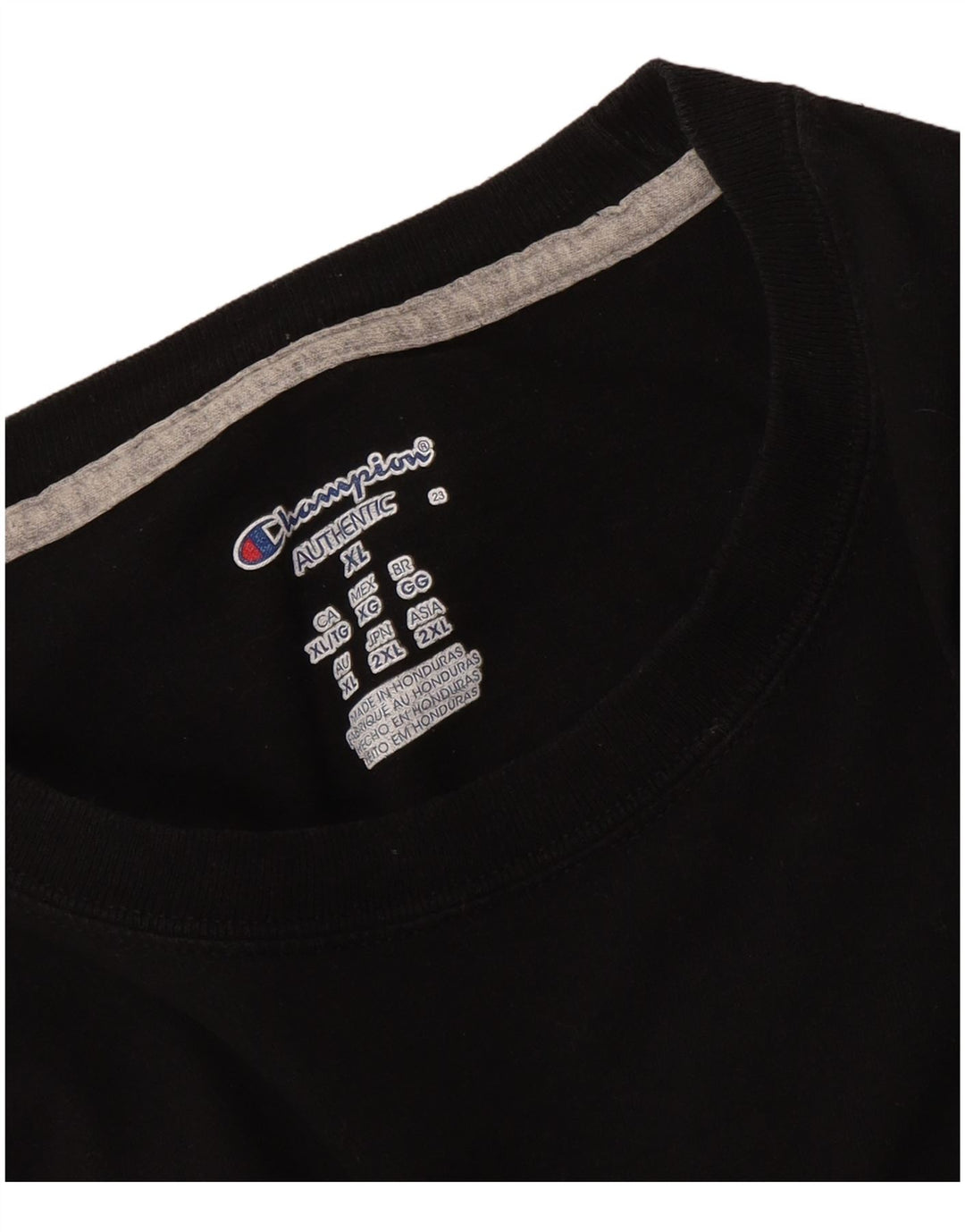 Campeão Masculino Top Manga Longa XL Preto