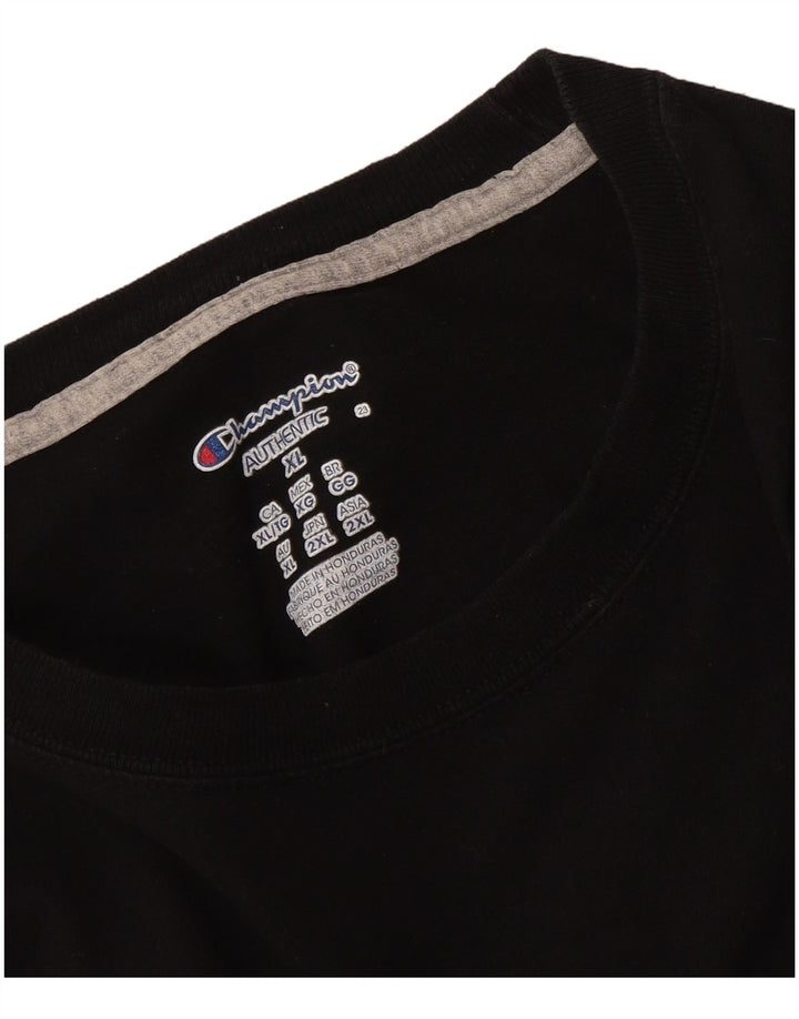 Campeão Masculino Top Manga Longa XL Preto