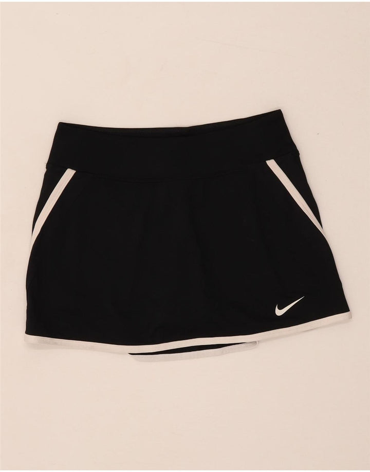Nike Womens Dri Fit Skort UK 10 Pequeno Poliéster Preto
