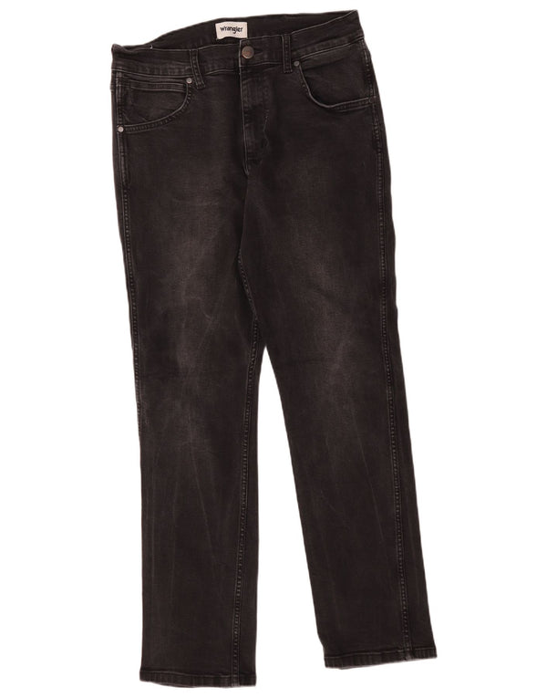 Wrangler Mens Greensboro Slim Jeans W32 L32 Algodão Preto