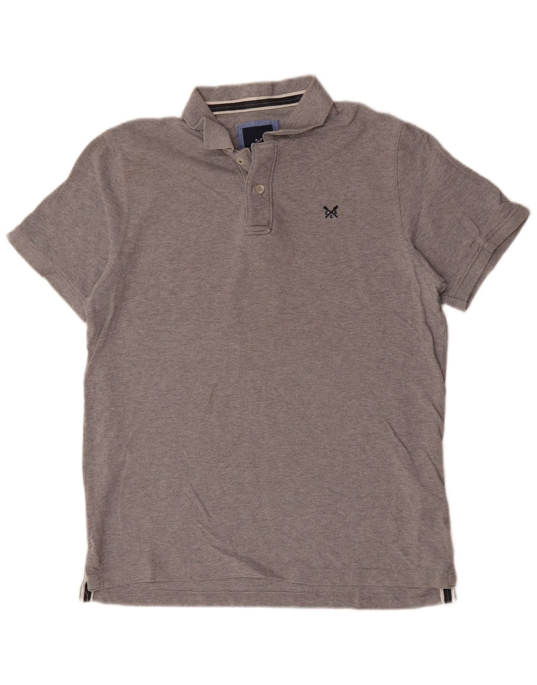 Camisa polo masculina Crew Clothing grande algodão cinza