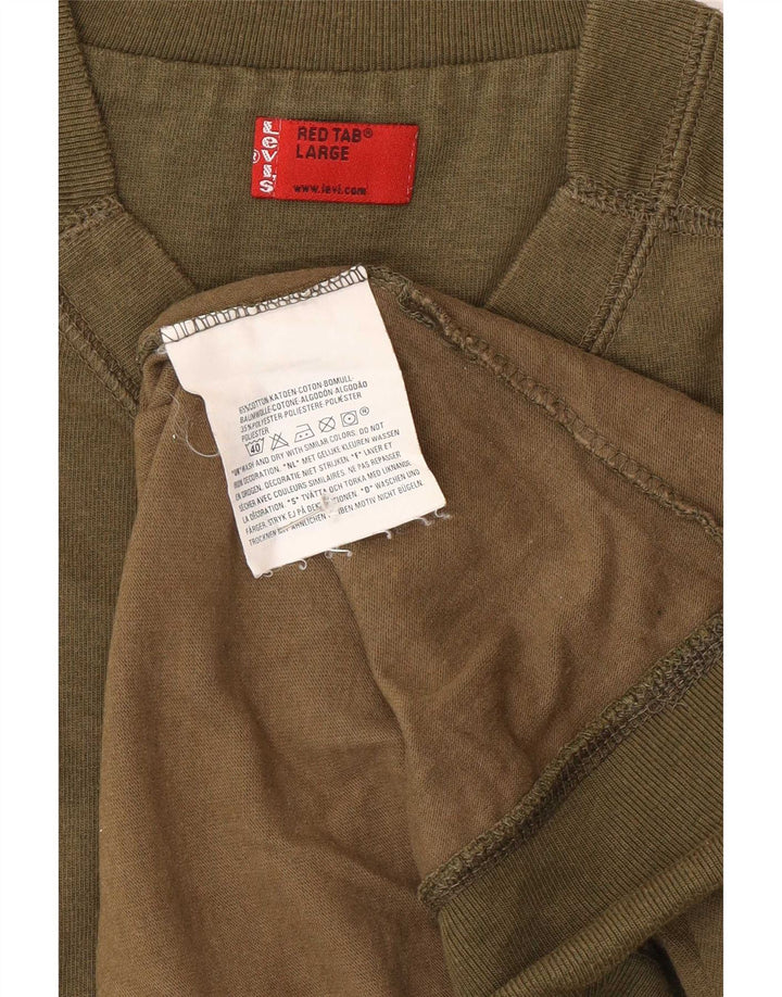 Camiseta masculina Levi's Top grande de algodão verde