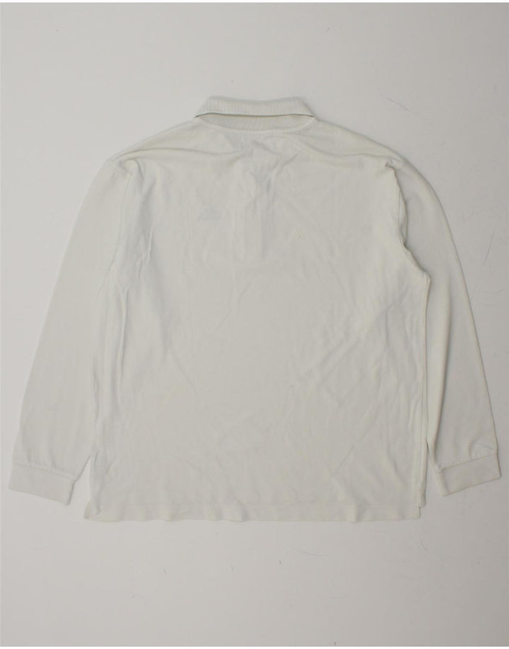KAPPA Mens Long Sleeve Polo Shirt XL White Cotton Vintage Kappa and Second-Hand Kappa from Messina Hembry 