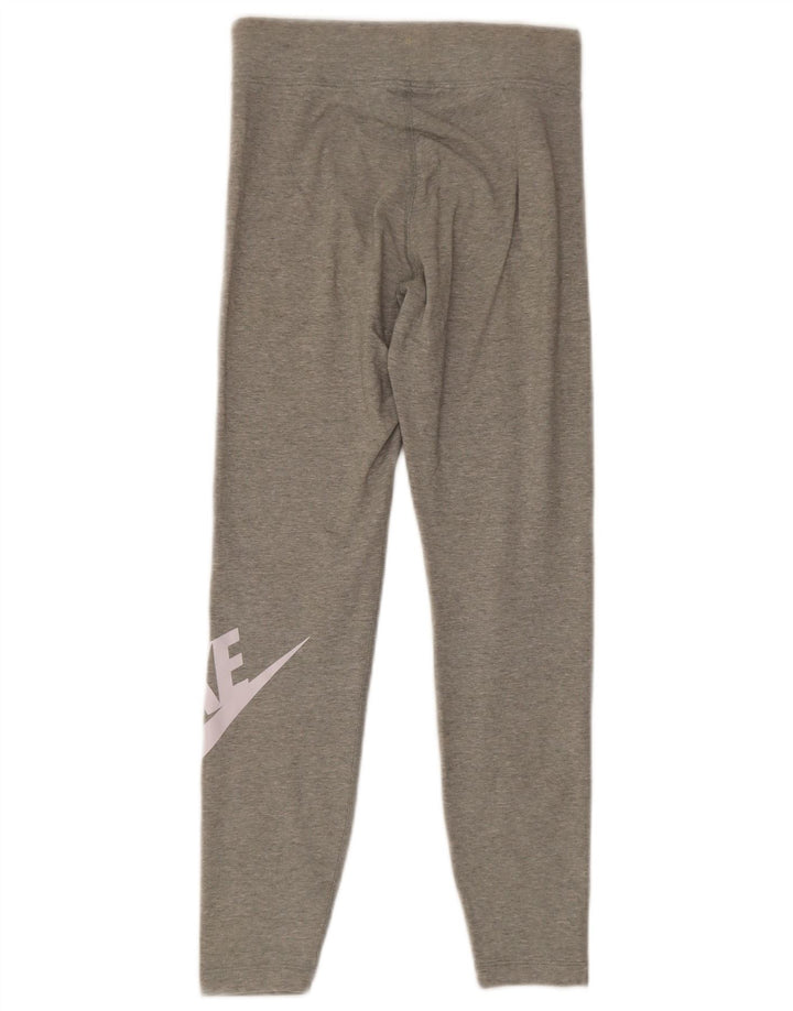 Leggings Nike Femininas Graphic UK 10 Pequenas Cinza Algodão