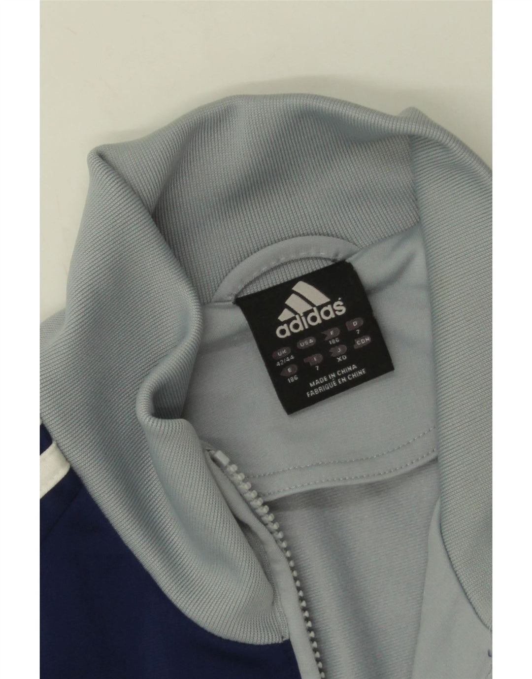 Adidas Mens Tracksuit Top Jacket UK 42/44 Grande Cinza Colorblock Poliéster