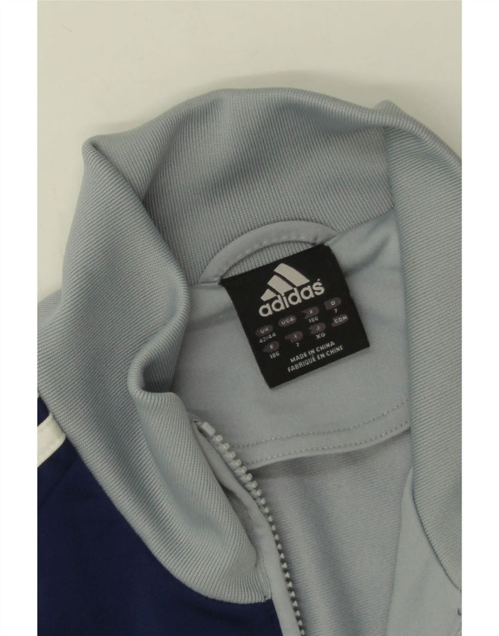 Adidas Mens Tracksuit Top Jacket UK 42/44 Grande Cinza Colorblock Poliéster
