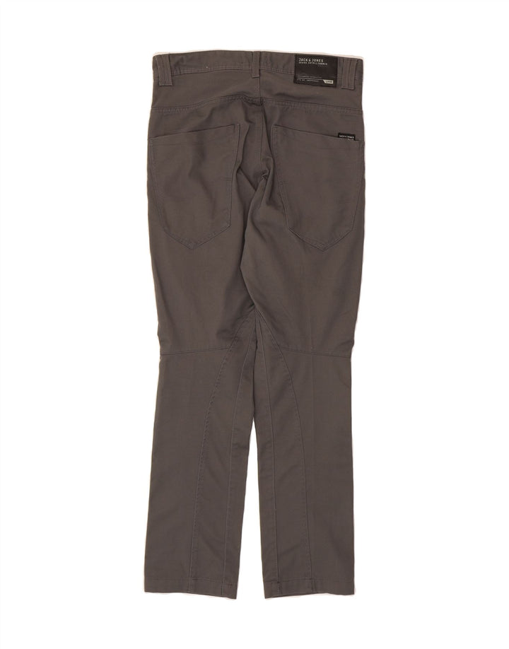 JACK & JONES Mens Slim Casual Trousers W30 L32 Grey Cotton Vintage Jack & Jones and Second-Hand Jack & Jones from Messina Hembry 