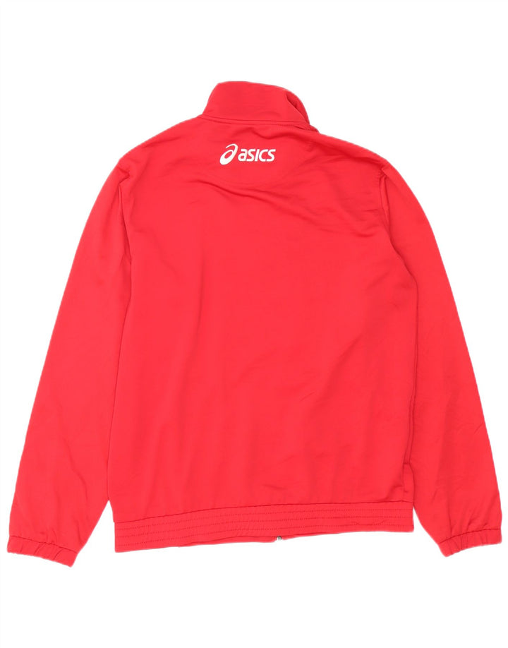 ASICS Mens Treino Top Jacket Medium Red Colourblock Poliéster