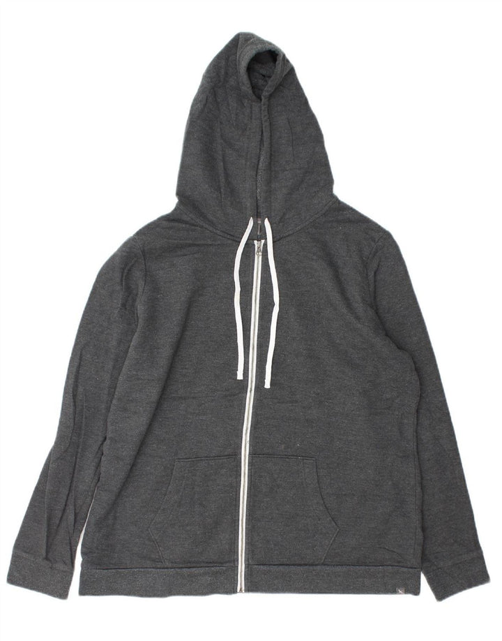EDDIE BAUER Suéter feminino com capuz e zíper Reino Unido 18 XL algodão cinza