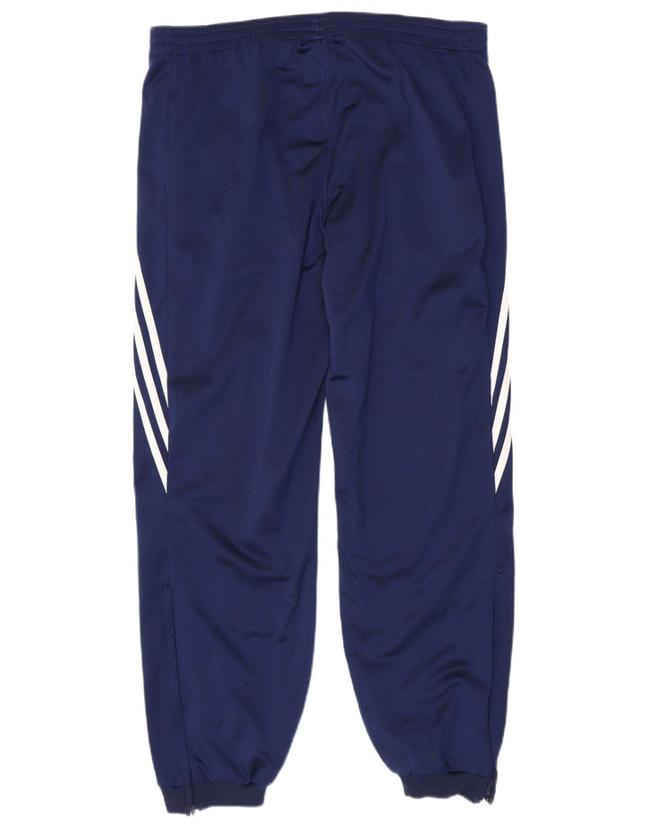 Calça de treino masculina Adidas Joggers grande poliéster azul marinho