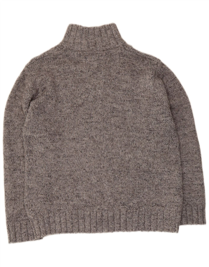 Suéter masculino MARKS & SPENCER com gola e zíper Reino Unido 41/43 grande cinza