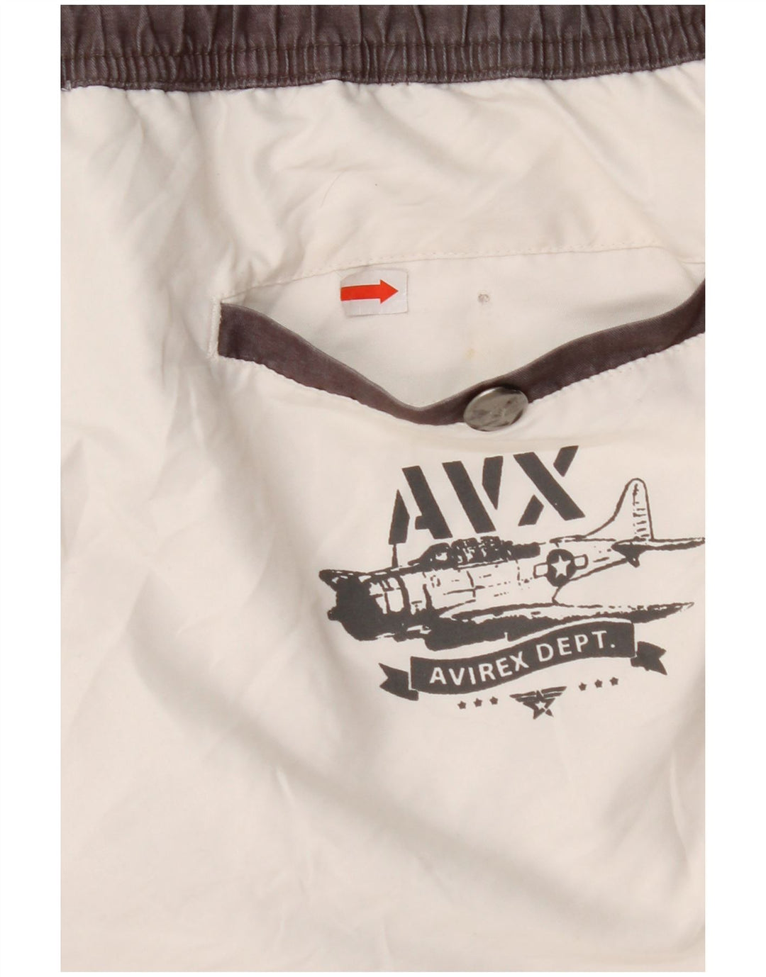 Shorts de natação masculino AVIREX XL poliéster branco