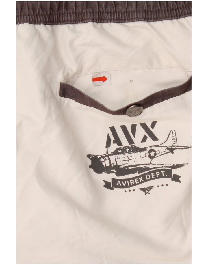 Shorts de natação masculino AVIREX XL poliéster branco