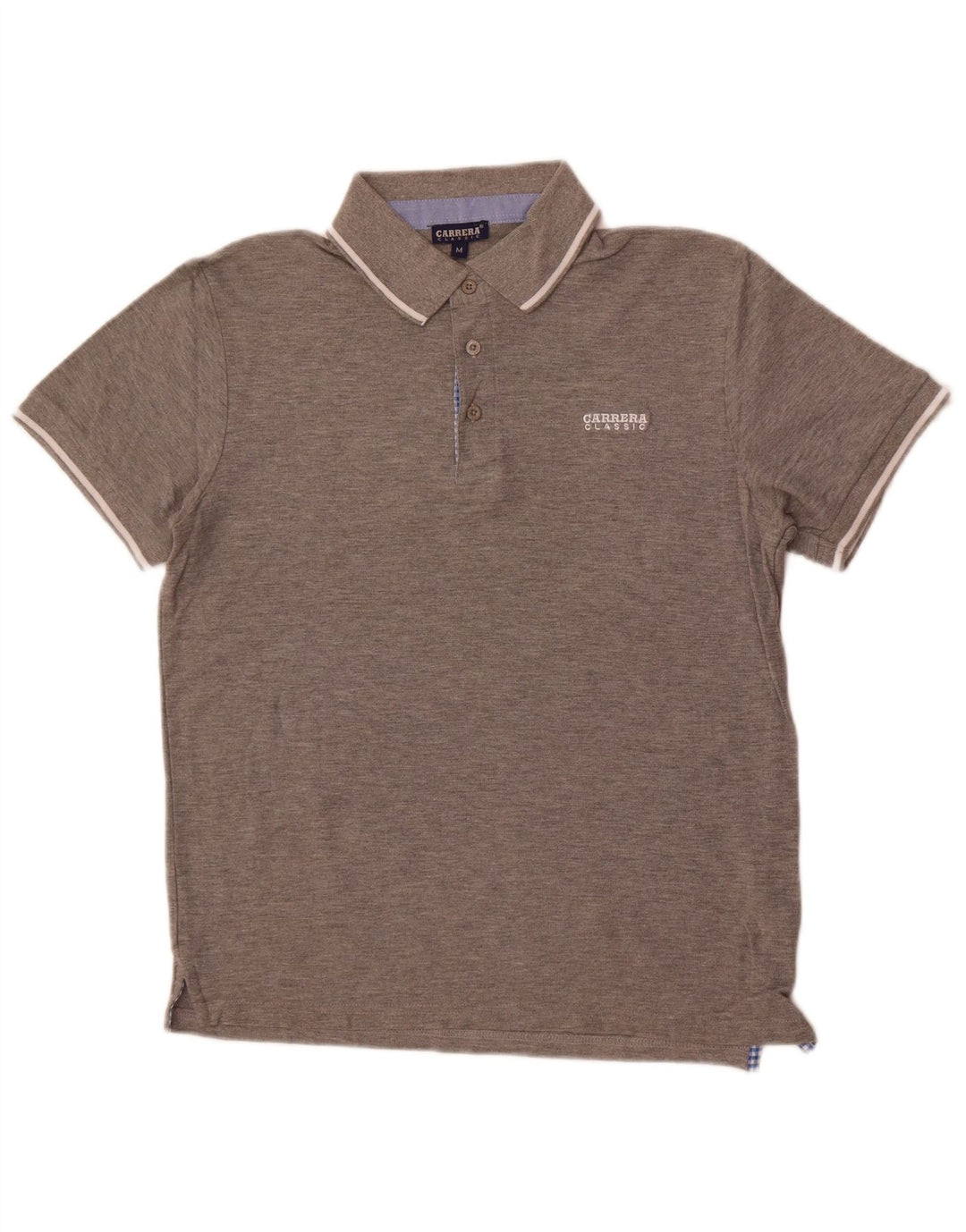 Camisa polo masculina clássica Carrera algodão cinza médio